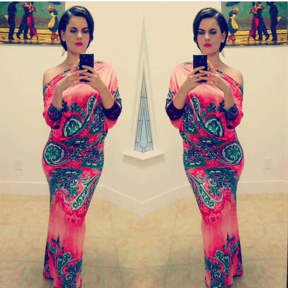 COPY - Of the shoulder maxi dress